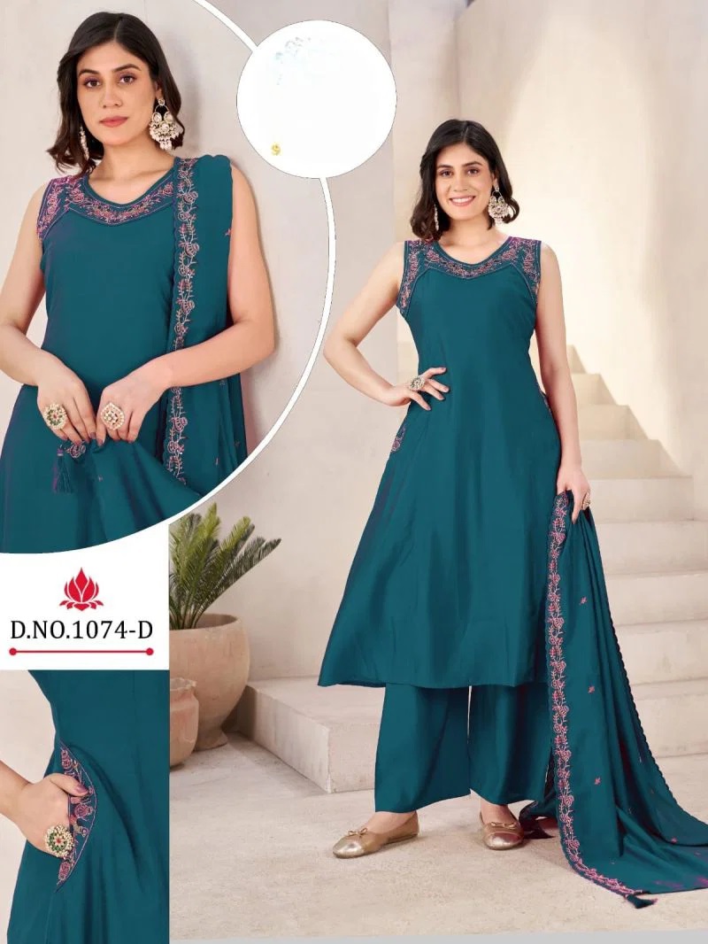 Tlc Vol 163 Mul Chanderi Kurti WIth Bottom Dupatta Collection