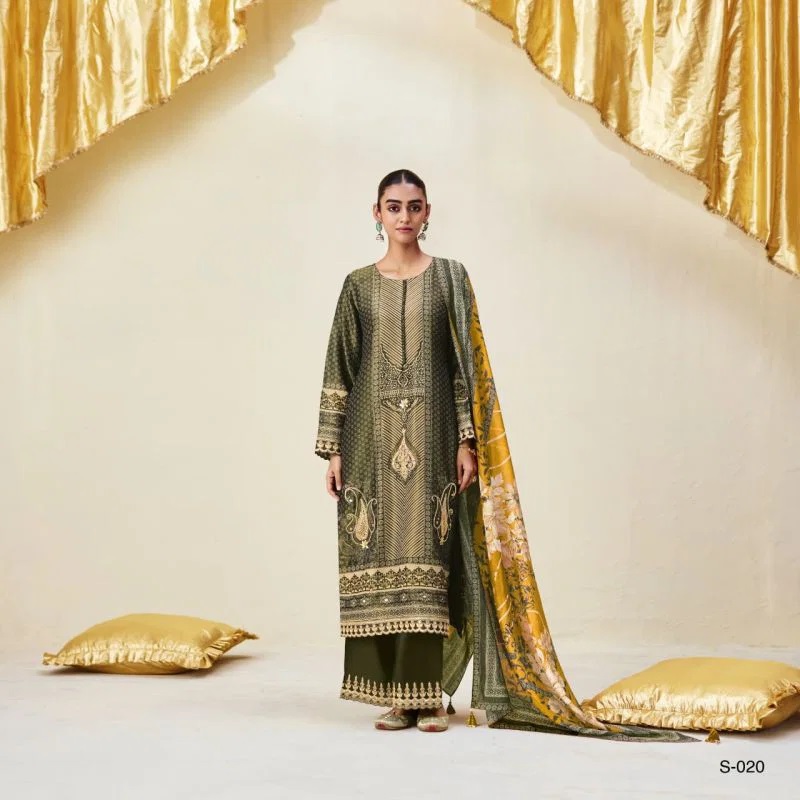 Kimora Sohni Ambi Zari Silk Hand Work Salwar Kameez Collection