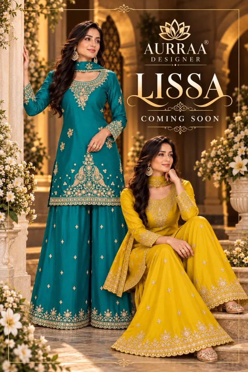 Aurraa Lissa Chinon Designer Salwar Kameez Collection