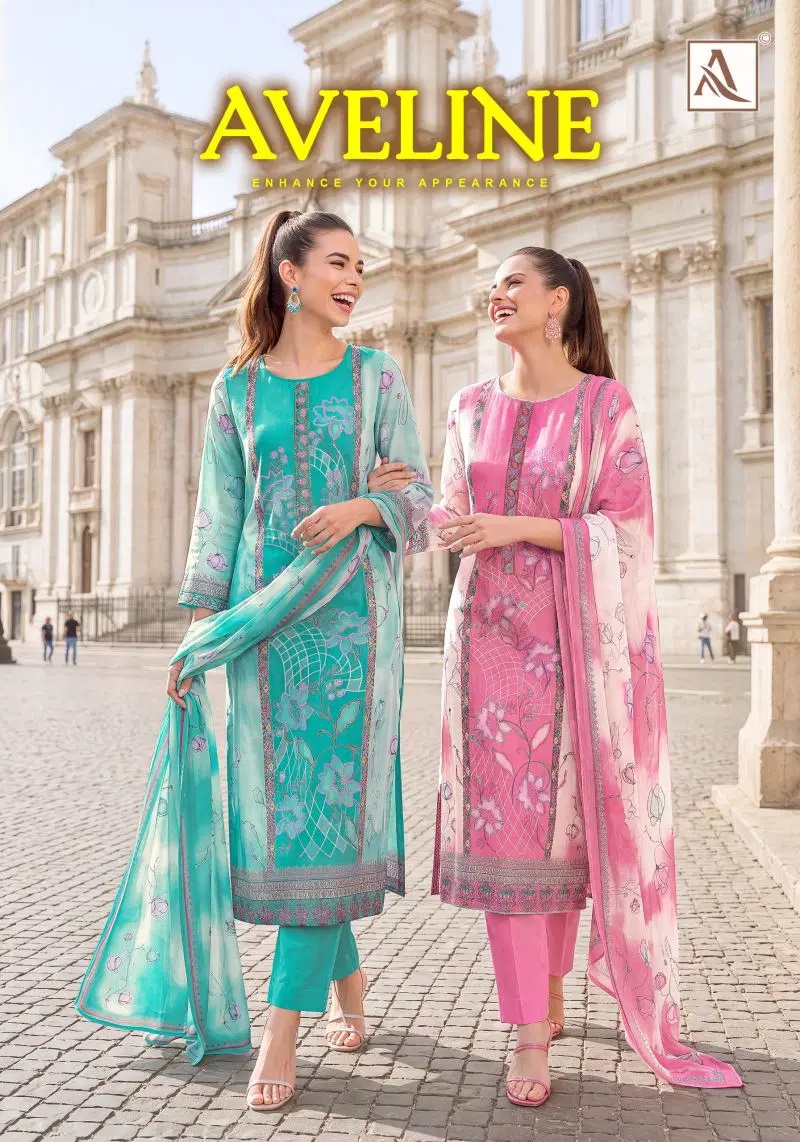 Alok Aveline Viscose Printed Designer Dress Material