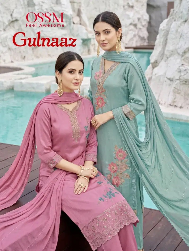 Ossm Gulnaaz Vol 1 Viscose Festive Wear Kurti Set With Dupatta