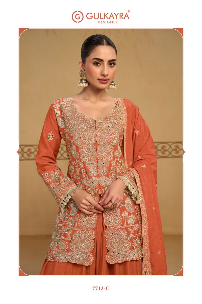 Gulkayra Panghat Real Chinon Designer Salwar Kameez Collection