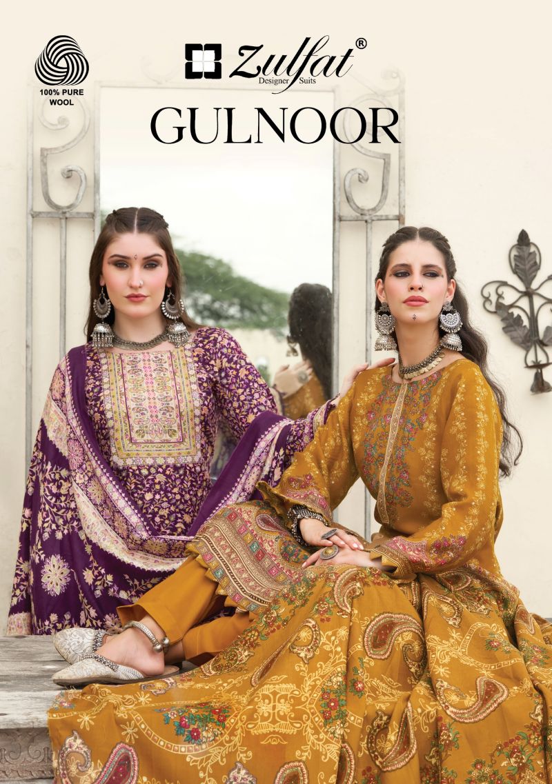 Zulfat Gulnoor Pure Woollen Pashmina Dress Material