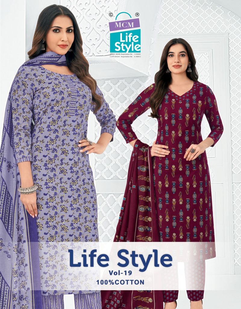 Mcm Lifestyle Vol 19 Cotton Kurti Set With Dupatta Collection
