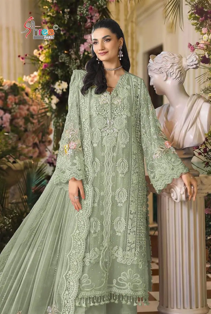 Shree Sf 5670 A To D Chiffon With Pakistani Salwar Kameez