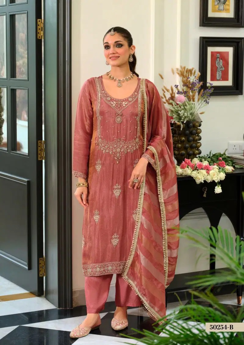 Zaveri D 50254 Beads Work Designer Salwar Kameez Collection