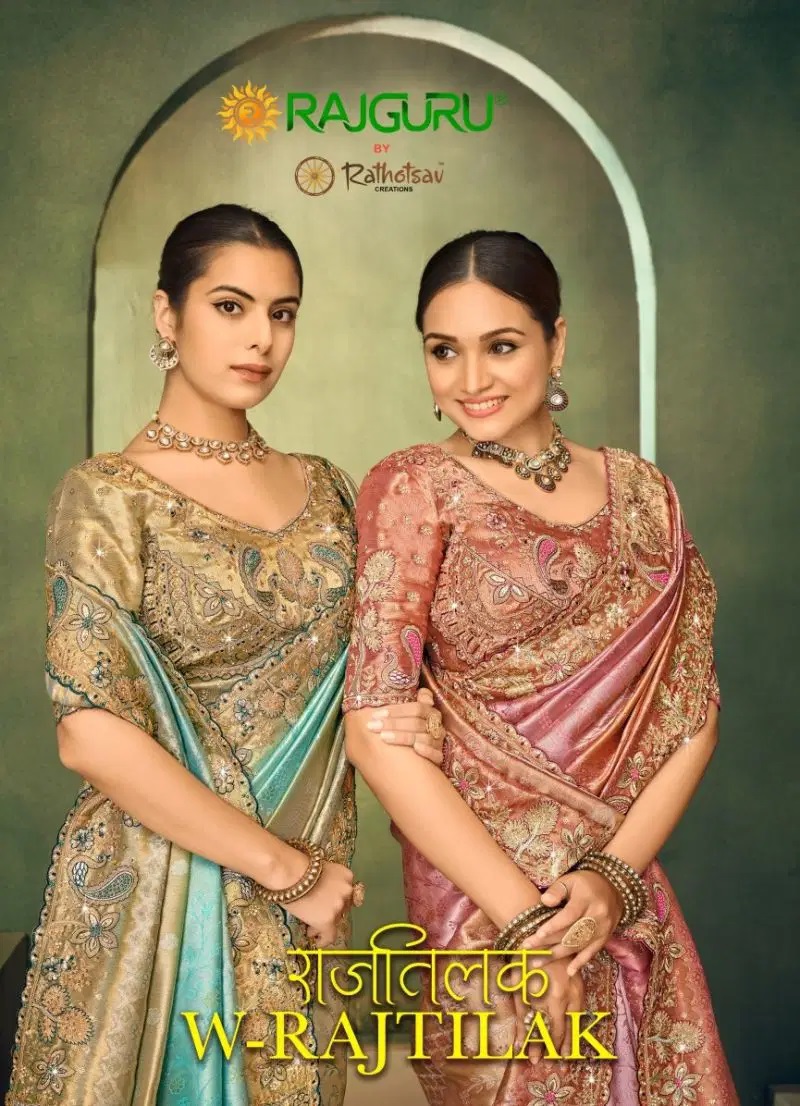 Rajguru Rajtilak Viscose Heavy Sequence Work Designer Saree Collection