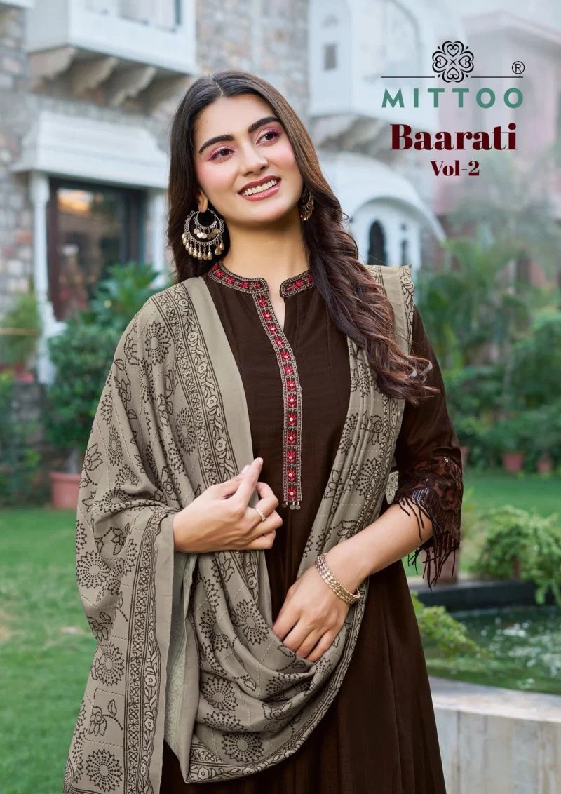 Mittoo Baarati Vol 2 Hand Work Kurti With Bottom Dupatta