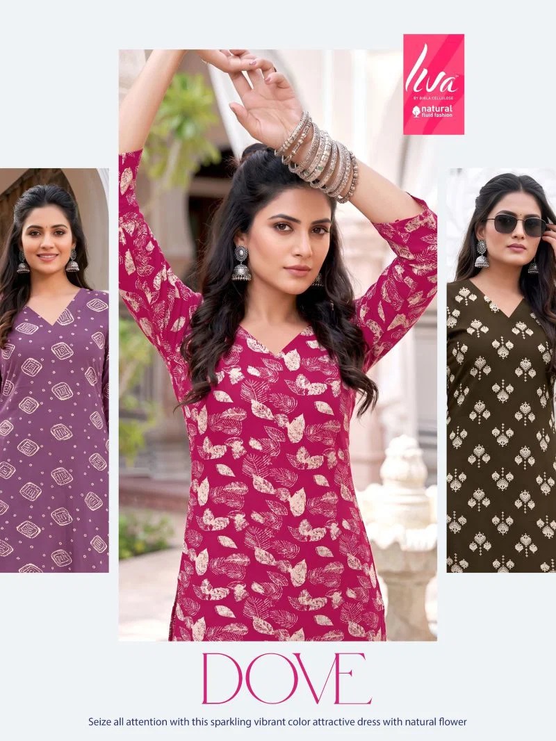 Dove Combo Liva Printed Kurti With Bottom Collecton