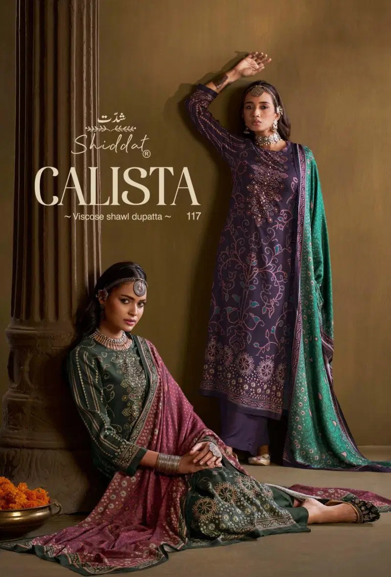 Shiddat Calista 117 Viscose Pashmina Designer Salwar Kameez
