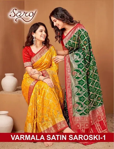 Saroj Varmala Satin Saroski Vol 1 Silk Traditional Saree Collection