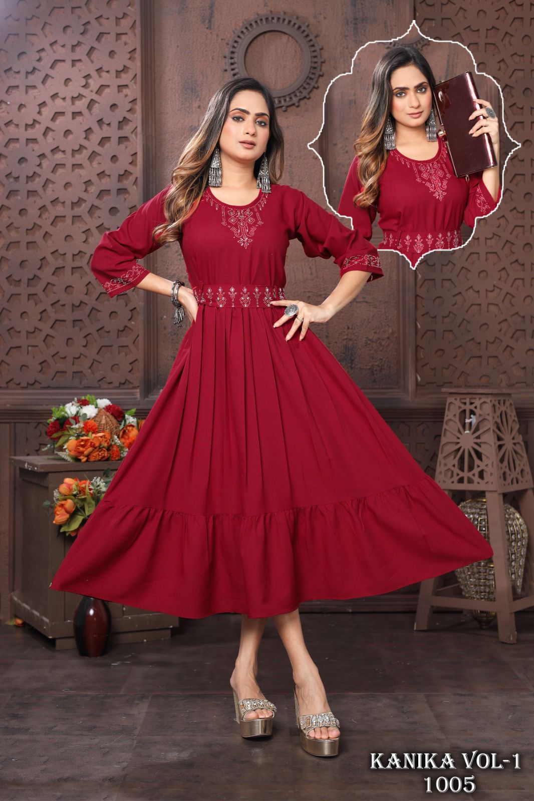 Buy Mharani Fancy Kurti at INR 1589 online from Suit House Fancy Kurtis :  AR-5