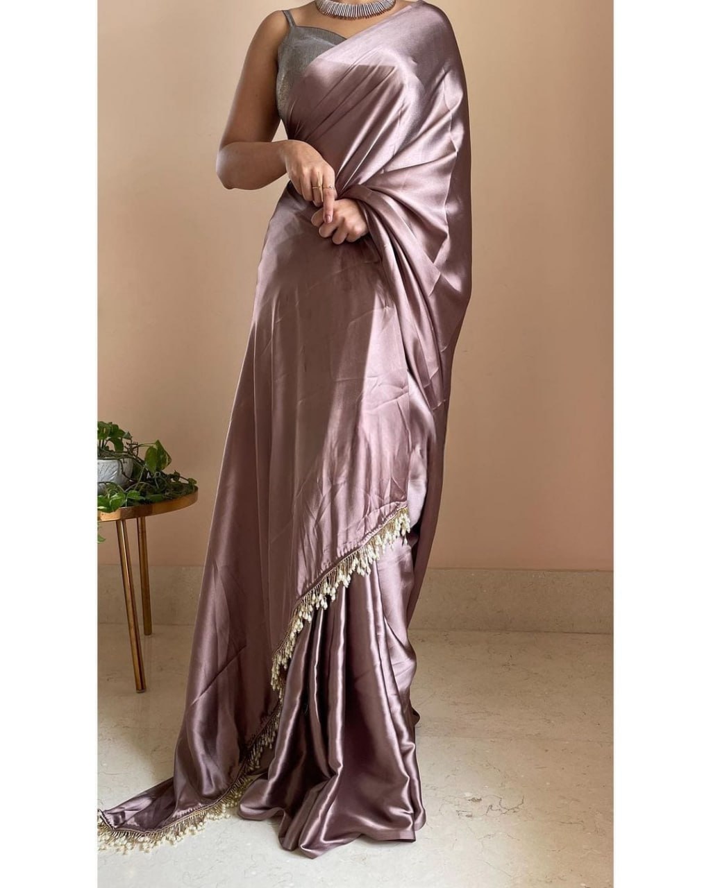 Rupi 01 Party Wear Fancy Silk Plain Saree Wholesale
