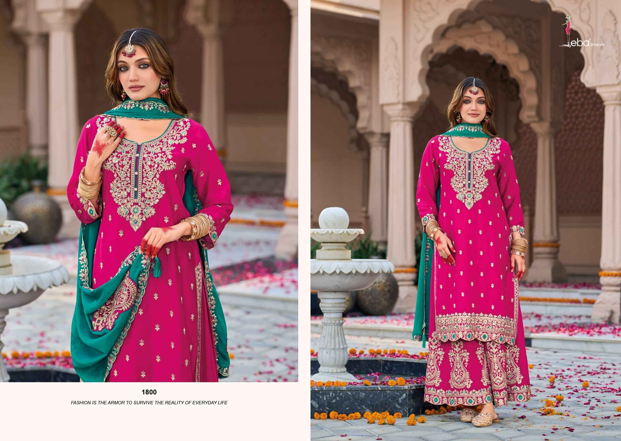 Eba Mohini Chinon Sharara Suit Ready Made Suits Collection main image 1