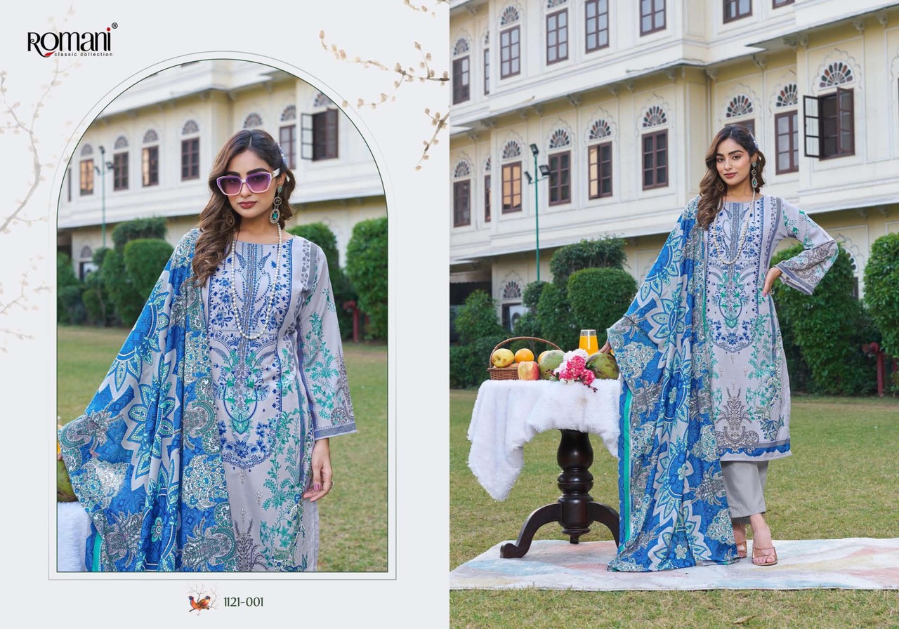Romani Rimsha Exclusive Printed Cotton Dress Material Collection