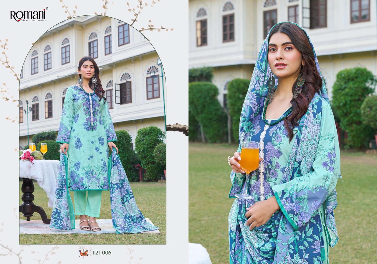 Romani Rimsha Exclusive Printed Cotton Dress Material Collection