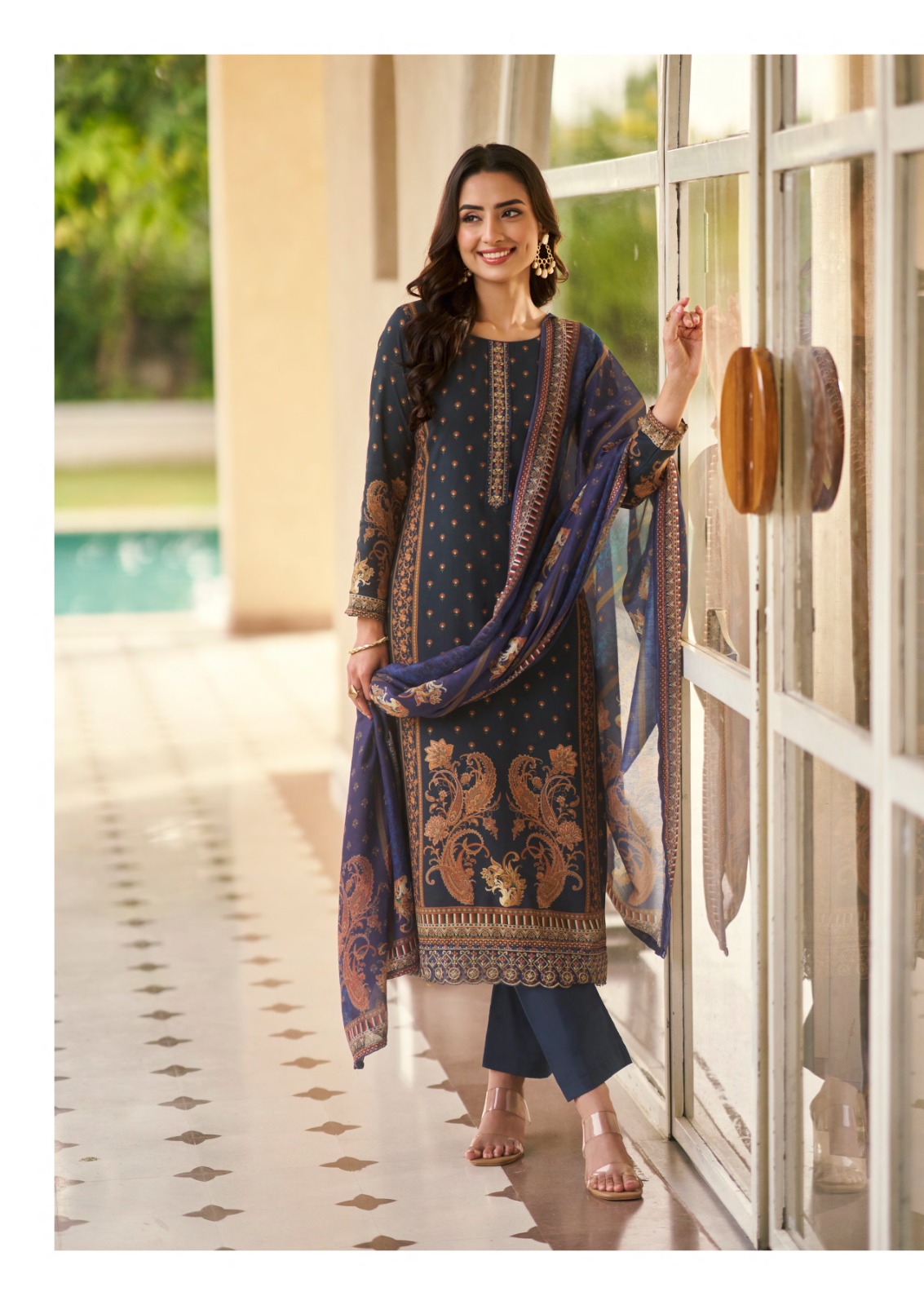 Hermitage Paisely Vol 2 Finest Printed Lawn Cotton Dress Material
