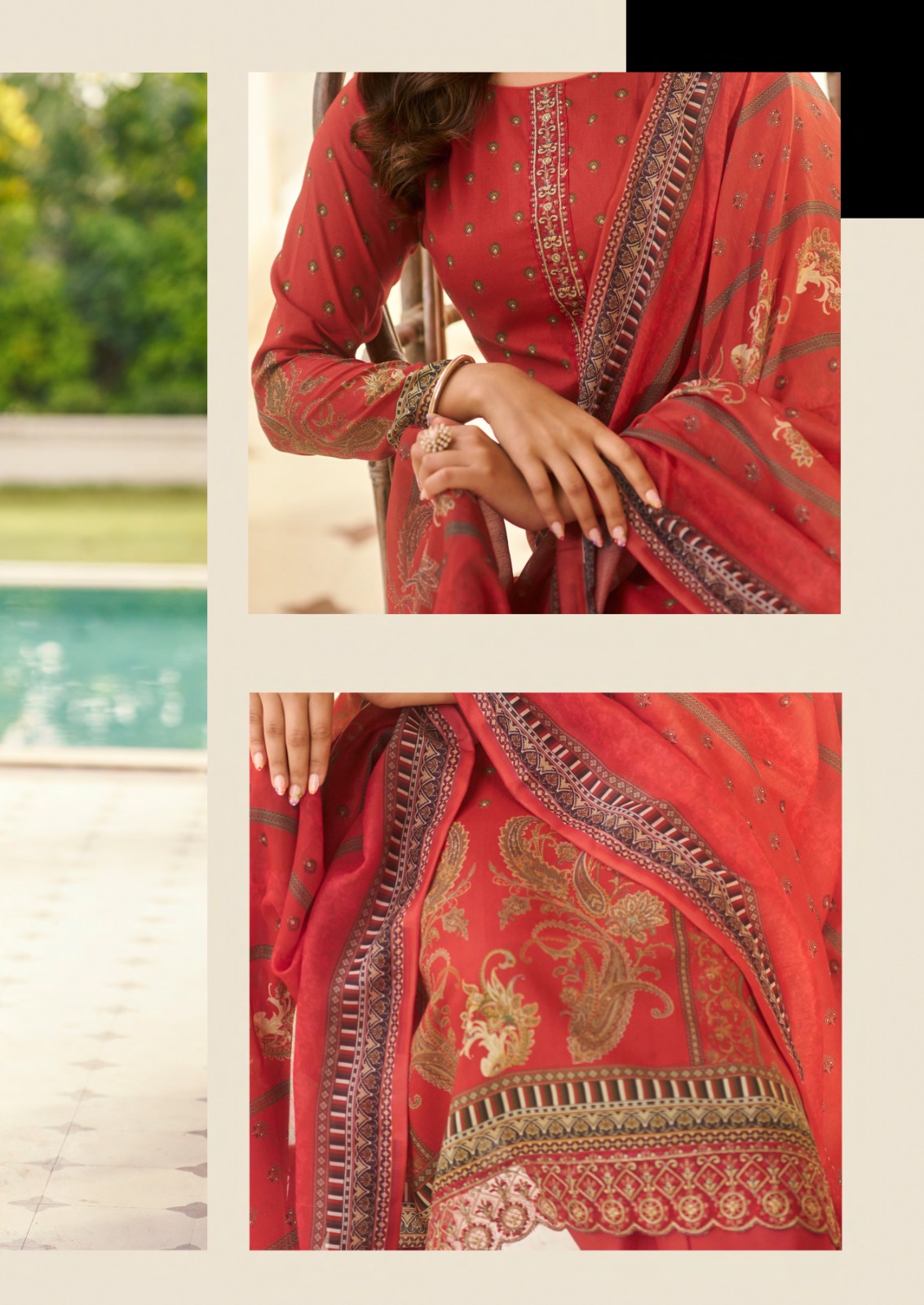 Hermitage Paisely Vol 2 Finest Printed Lawn Cotton Dress Material