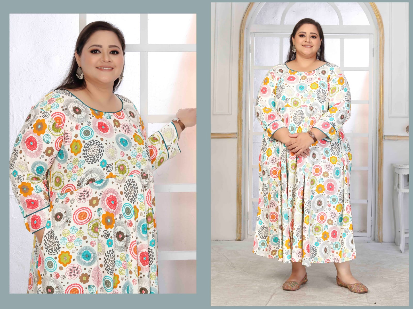 Moksh Plus Size Color Vol 1 Rayon Printed Plus Size Kurti Collection