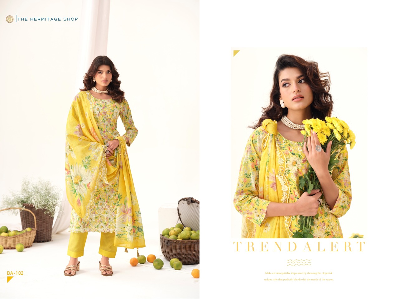 Hermitage Bareeze Lawn Cotton Designer Dress Material