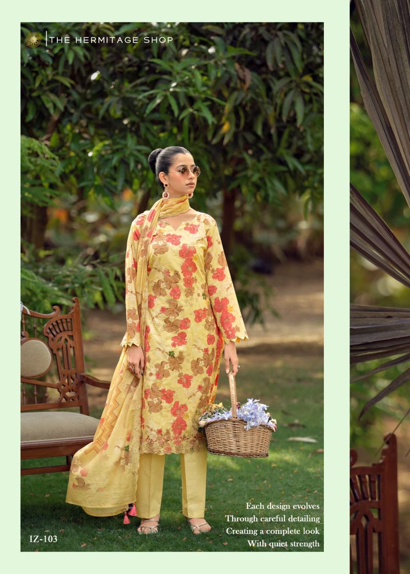 Hermitage Iznik Vol 2 Lawn Cotton Designer Dress Material