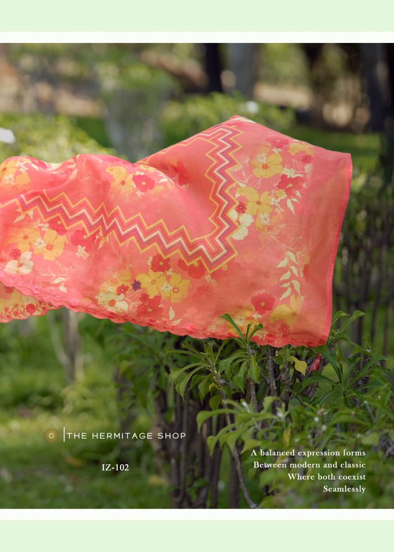 Hermitage Iznik Vol 2 Lawn Cotton Designer Dress Material