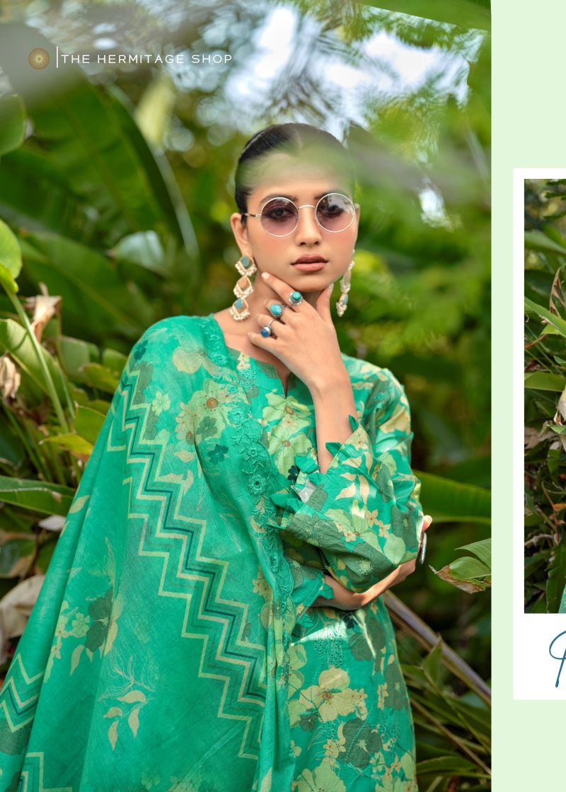 Hermitage Iznik Vol 2 Lawn Cotton Designer Dress Material