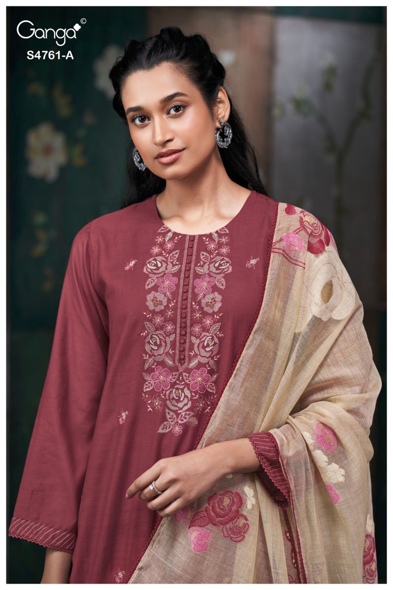 Ganga Kalista 4761 Silk Embroidered Salwar Kameez