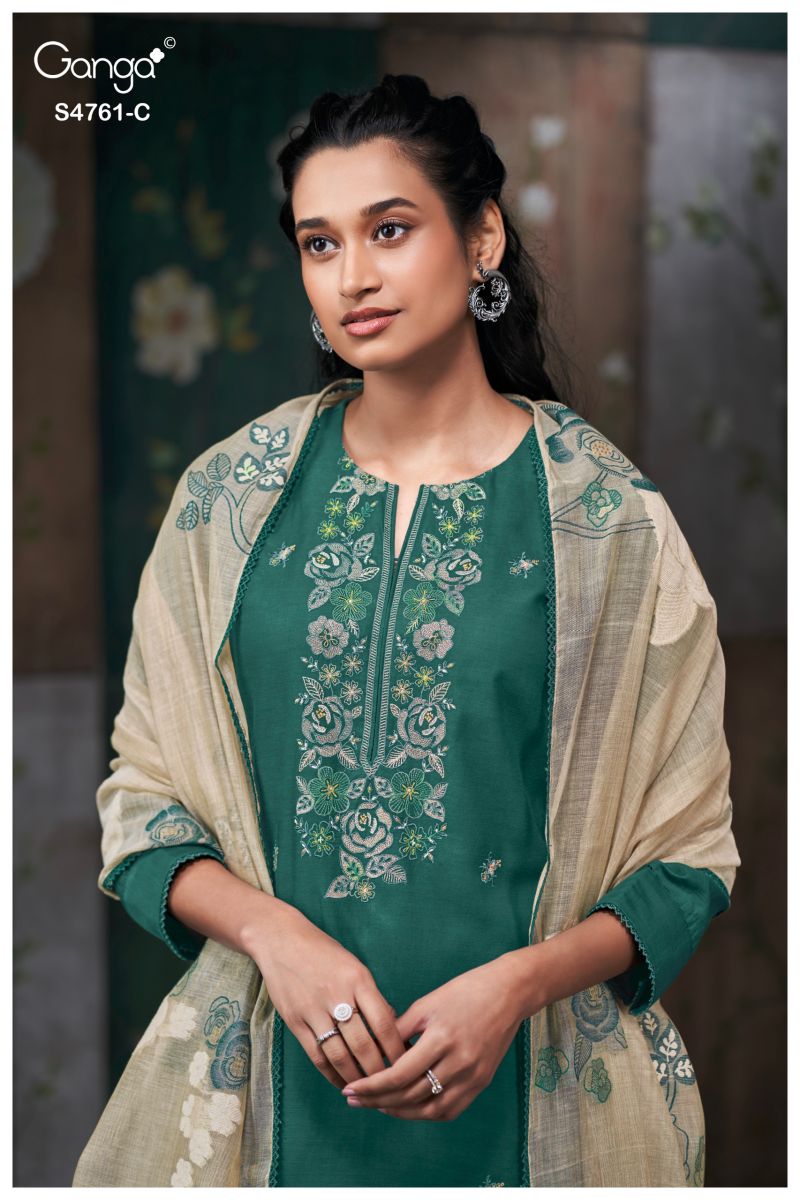 Ganga Kalista 4761 Silk Embroidered Salwar Kameez