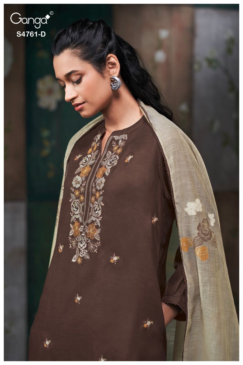 Ganga Kalista 4761 Silk Embroidered Salwar Kameez