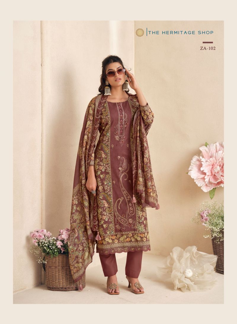 Hermitage Zaira Vol 2 Giza Pk Designer Dress Material Collection