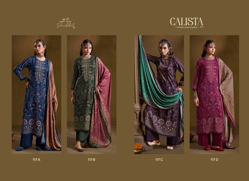 Shiddat Calista 117 Viscose Pashmina Designer Salwar Kameez