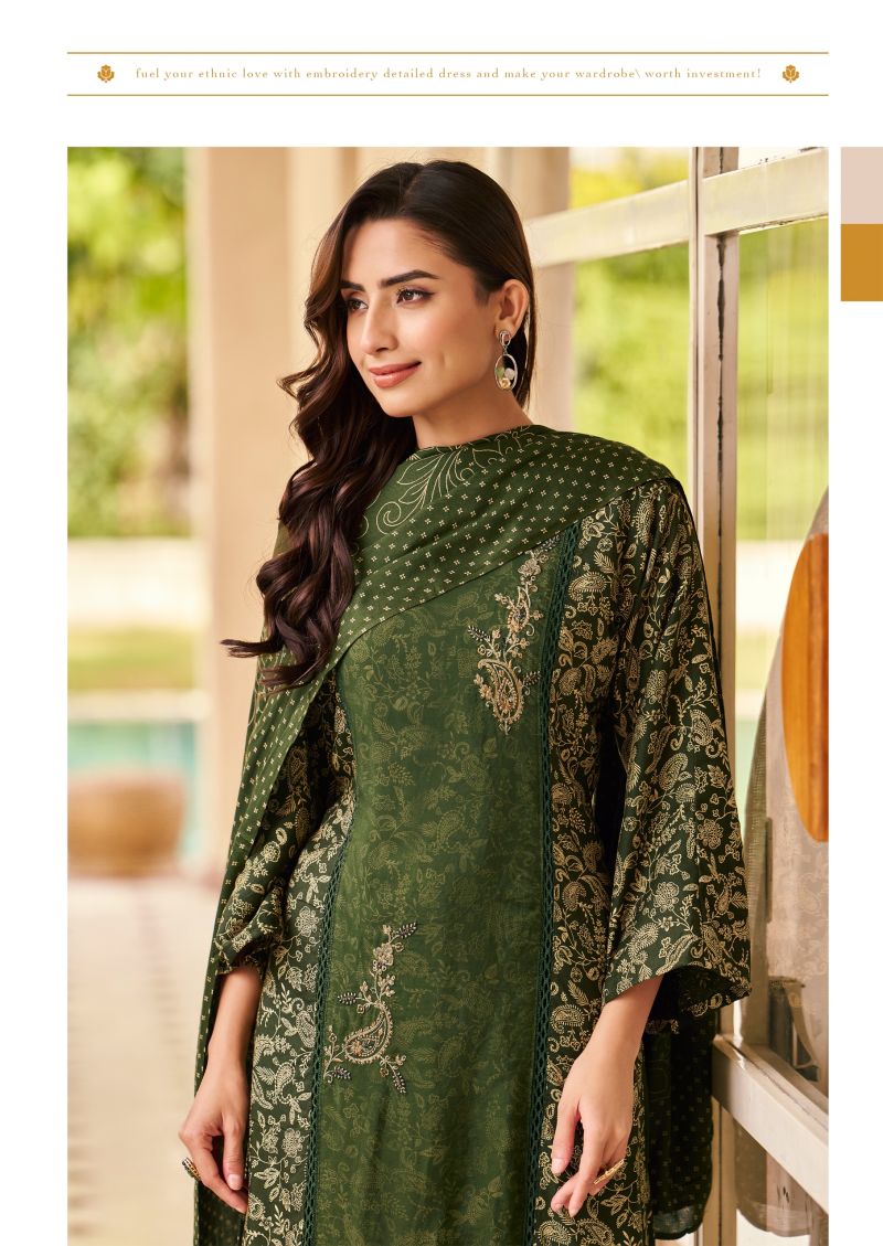 Hermitage Hassal Viscose Cotton Printed Dress Material Collection